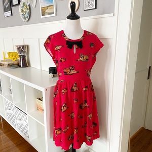 Cat Print Dress